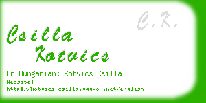 csilla kotvics business card